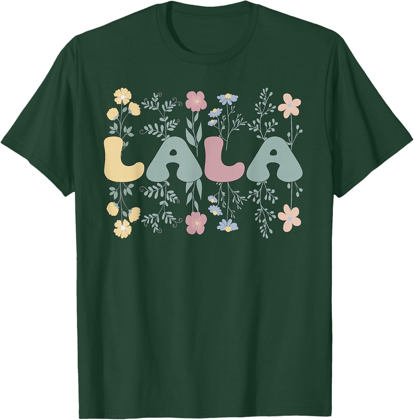 Groovy Lala Grandmother Flowers Lala Grandma T-Shirt - T-Shirt | Forest