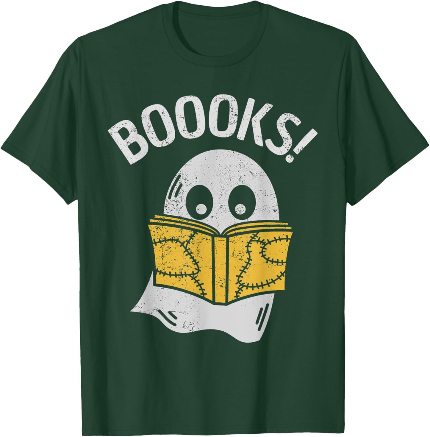 Funny Halloween Saying Boooks Bookworm Ghost Librarian T-Shirt - T-Shirt | Forest