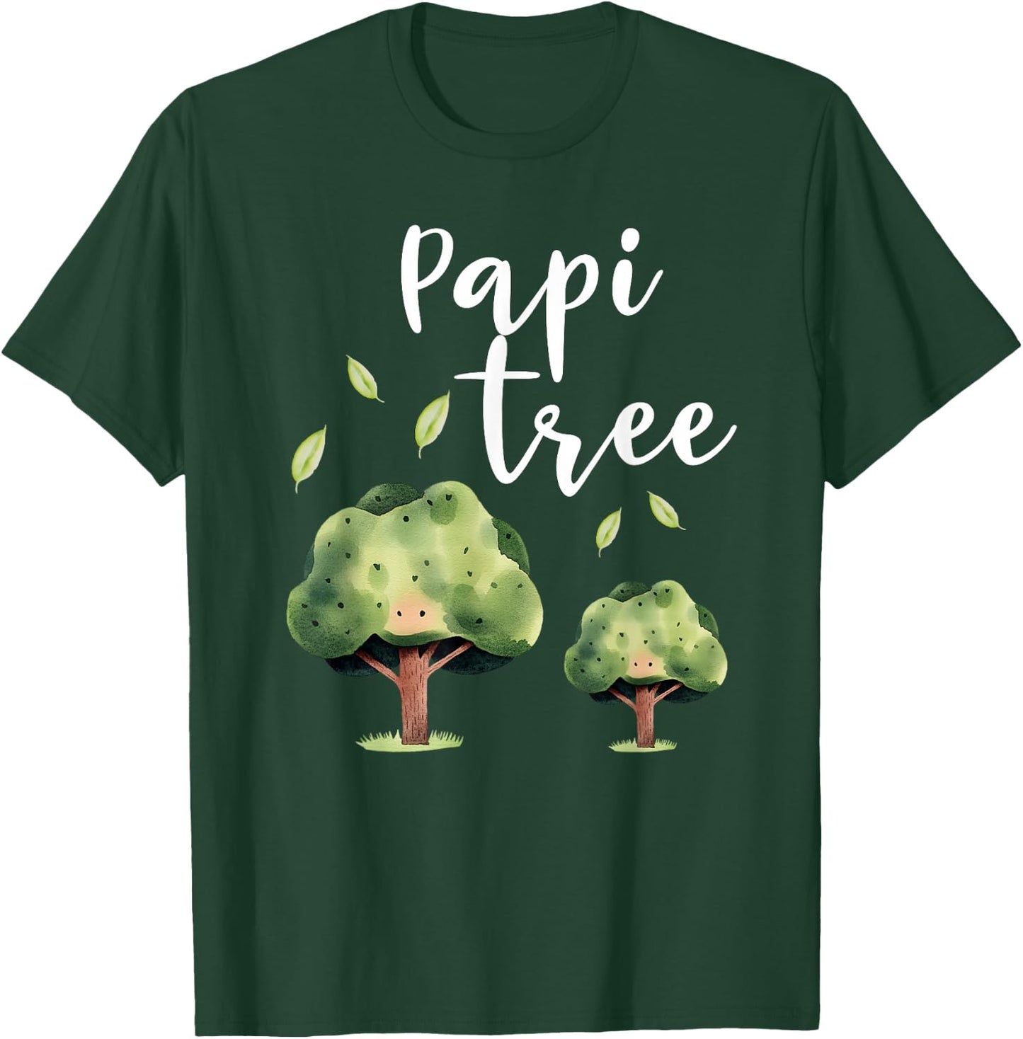 Papi Tree Daddy Spanish Baby Shower Nature Lover Cute T-Shirt - T-Shirt | Forest