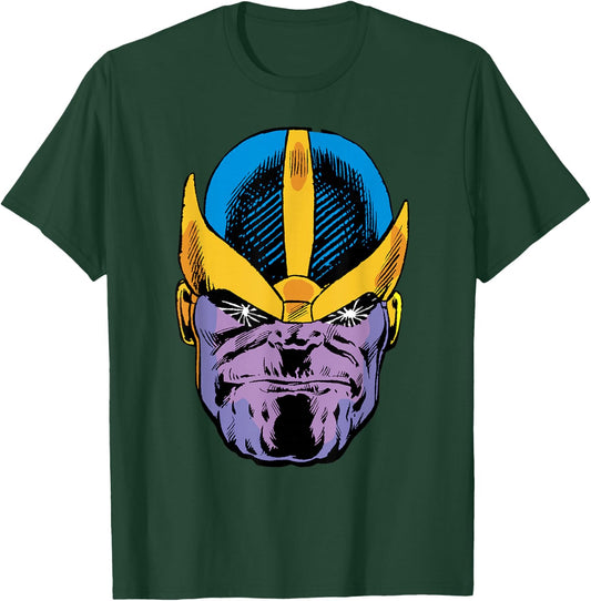 Marvel Thanos Classic Comic Big Face T-Shirt - T-Shirt | Forest