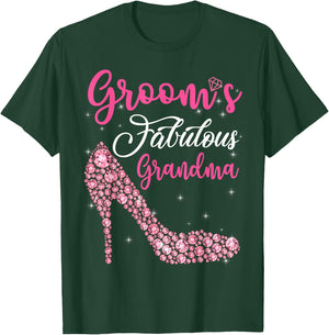 Light Gems Groom's Fabulous Grandma Happy Marry Day Vintage T-Shirt - T-Shirt | Forest