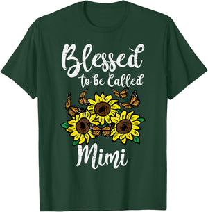 Blessed To Be Called Mimi Sunflower Mothers Day Grandma T-Shirt - T-Shirt | Forest