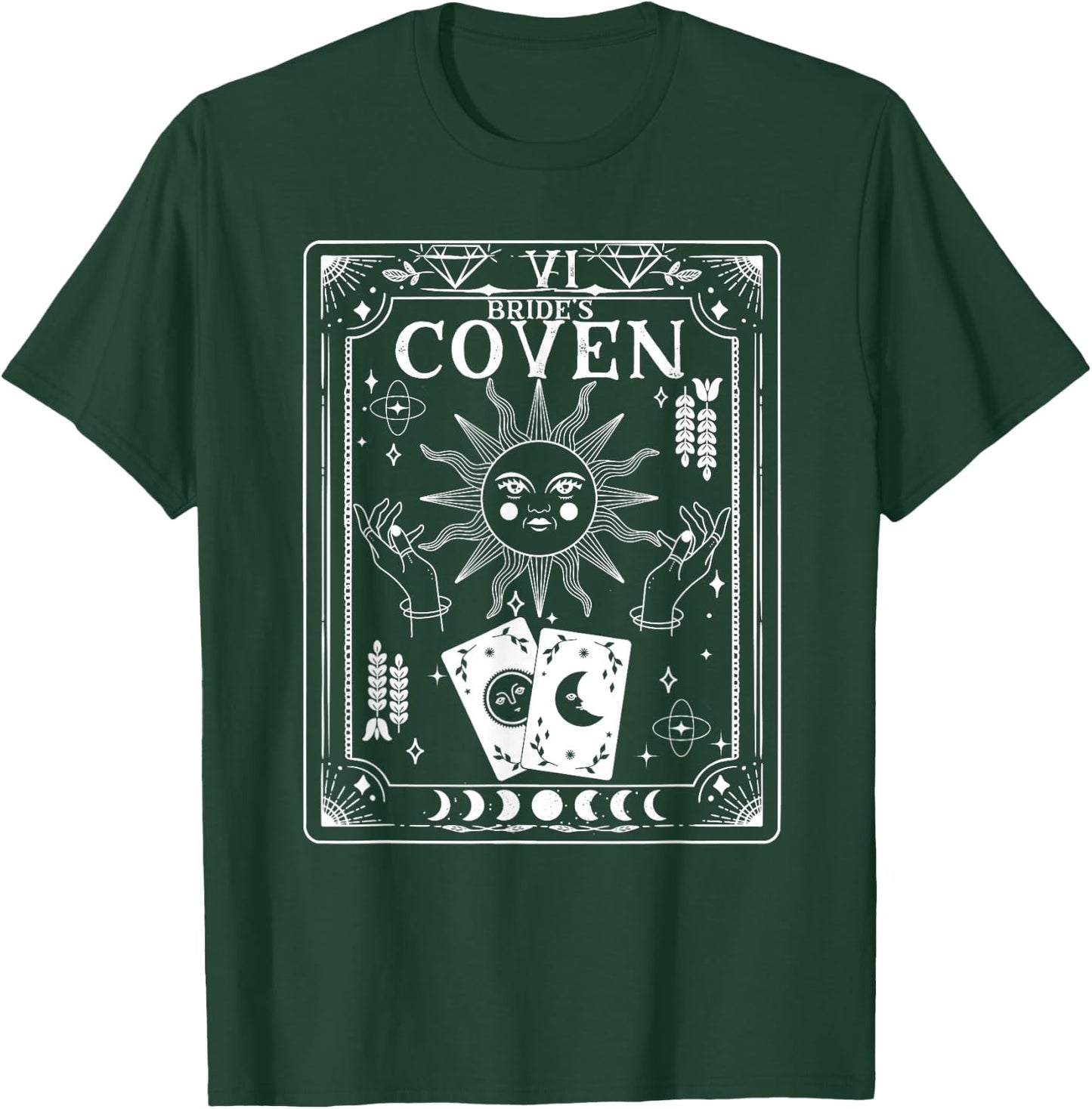 Gothic Witchy Coven Tarot Celestial Bachelorette matching T-Shirt - T-Shirt | Forest