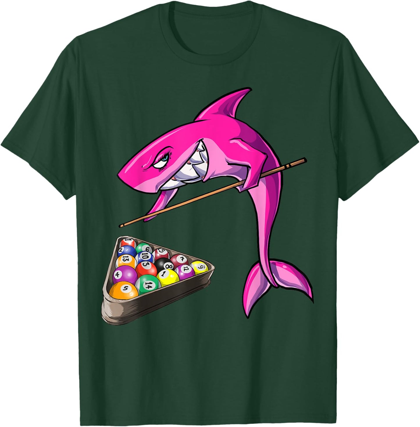 Funny Billiards pool shark female T-Shirt - T-Shirt | Forest