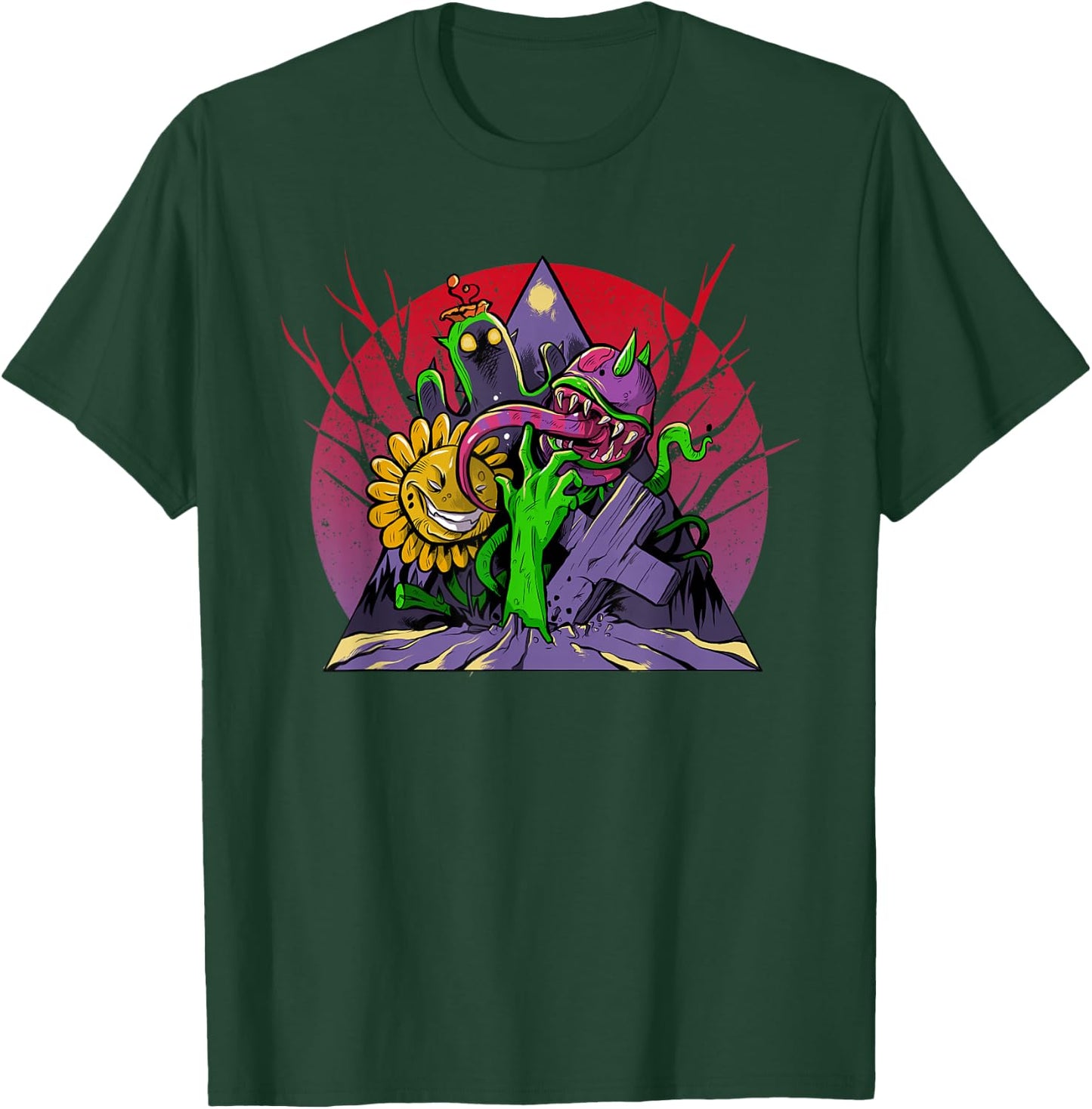 Zombies and Plants T-Shirt - T-Shirt | Forest