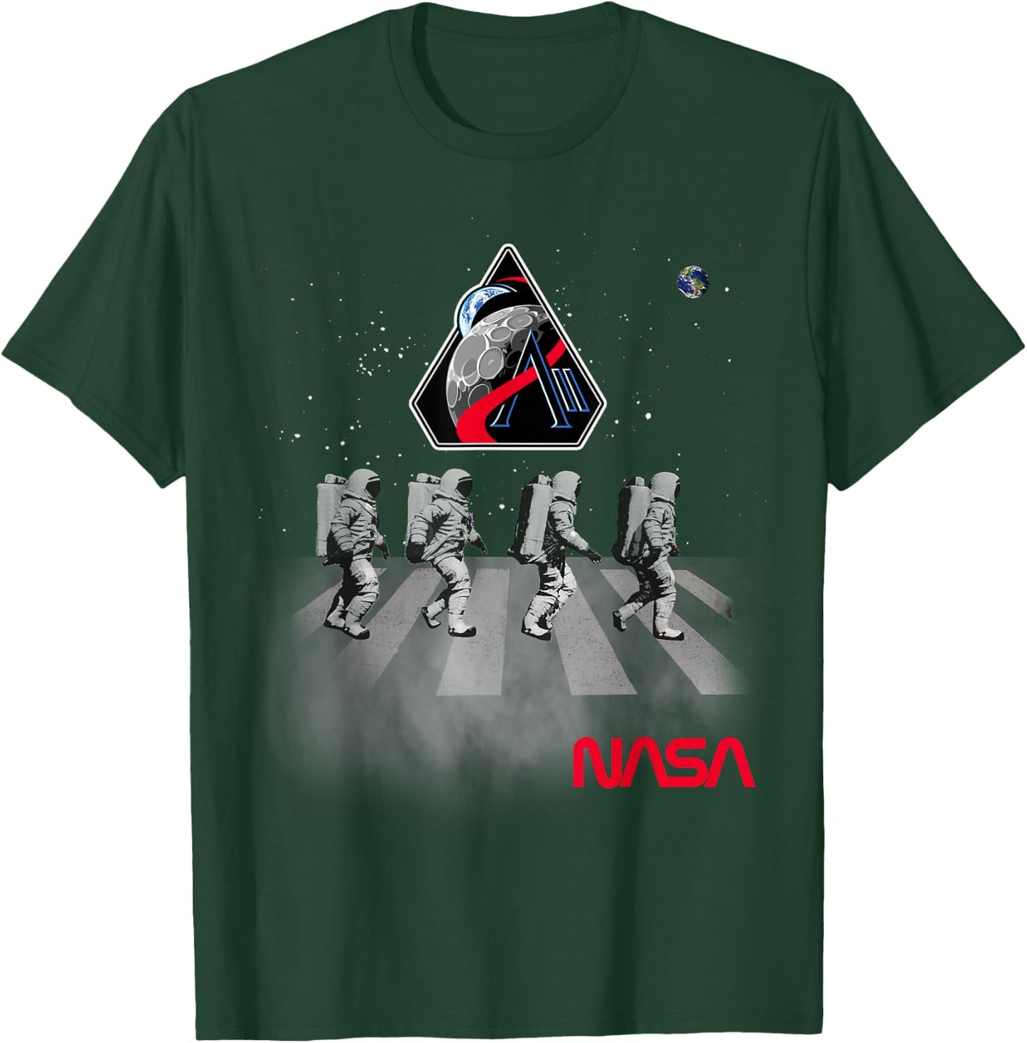 NASA Artemis II Mission Astronauts Walking in Space T-Shirt - T-Shirt | Forest