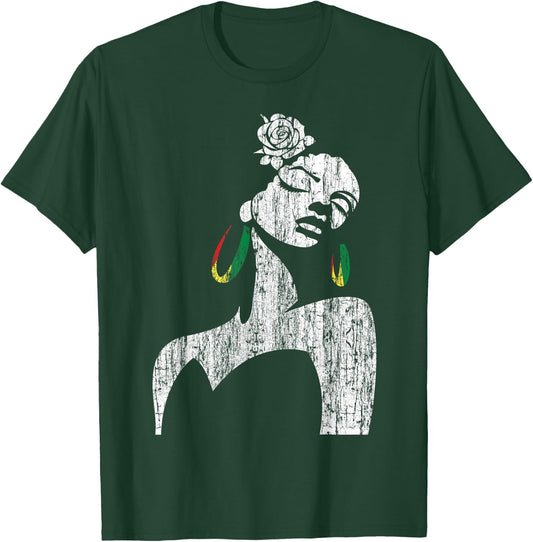 Afro Diva Black Girl Magic Shirt Africa Natural Melanin T-Shirt - T-Shirt | Forest