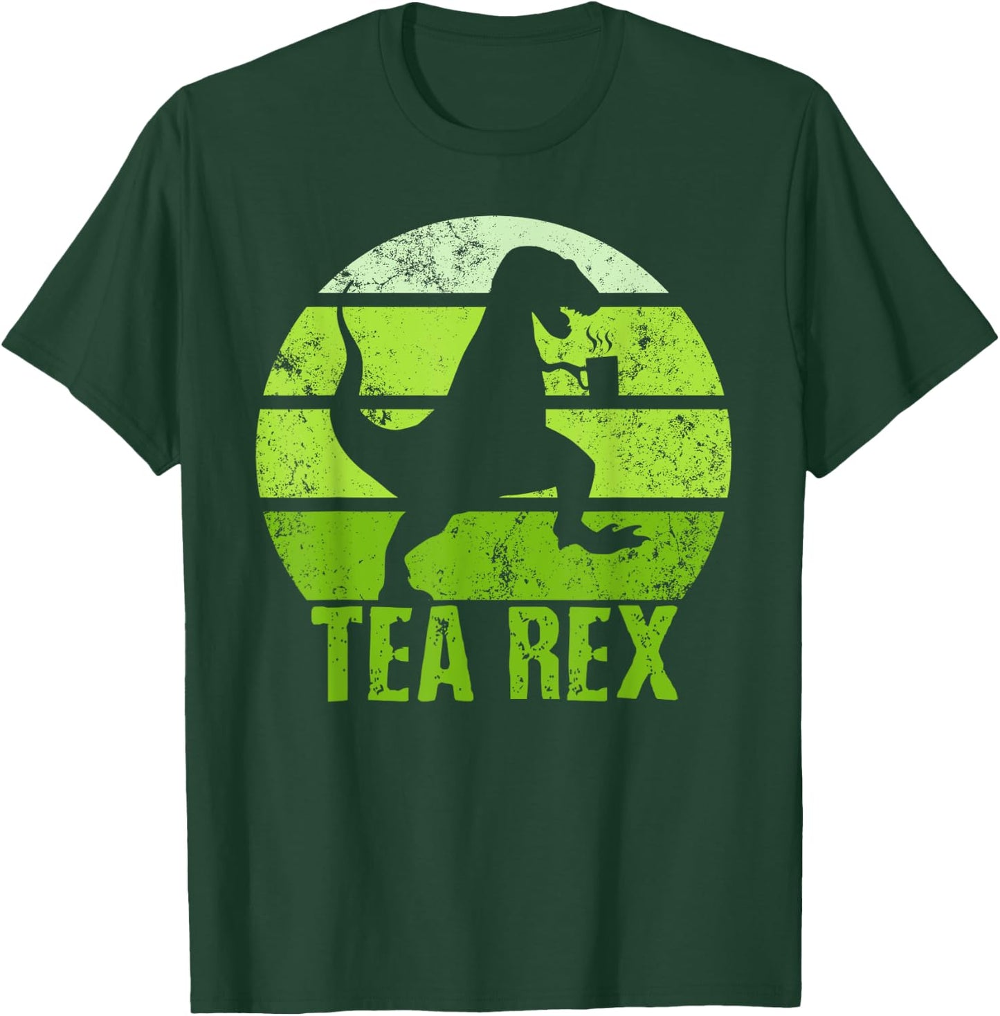 Tea Rex Shirt Retro Vintage T-rex Funny Dinosaurs Tea Party T-Shirt - T-Shirt | Forest