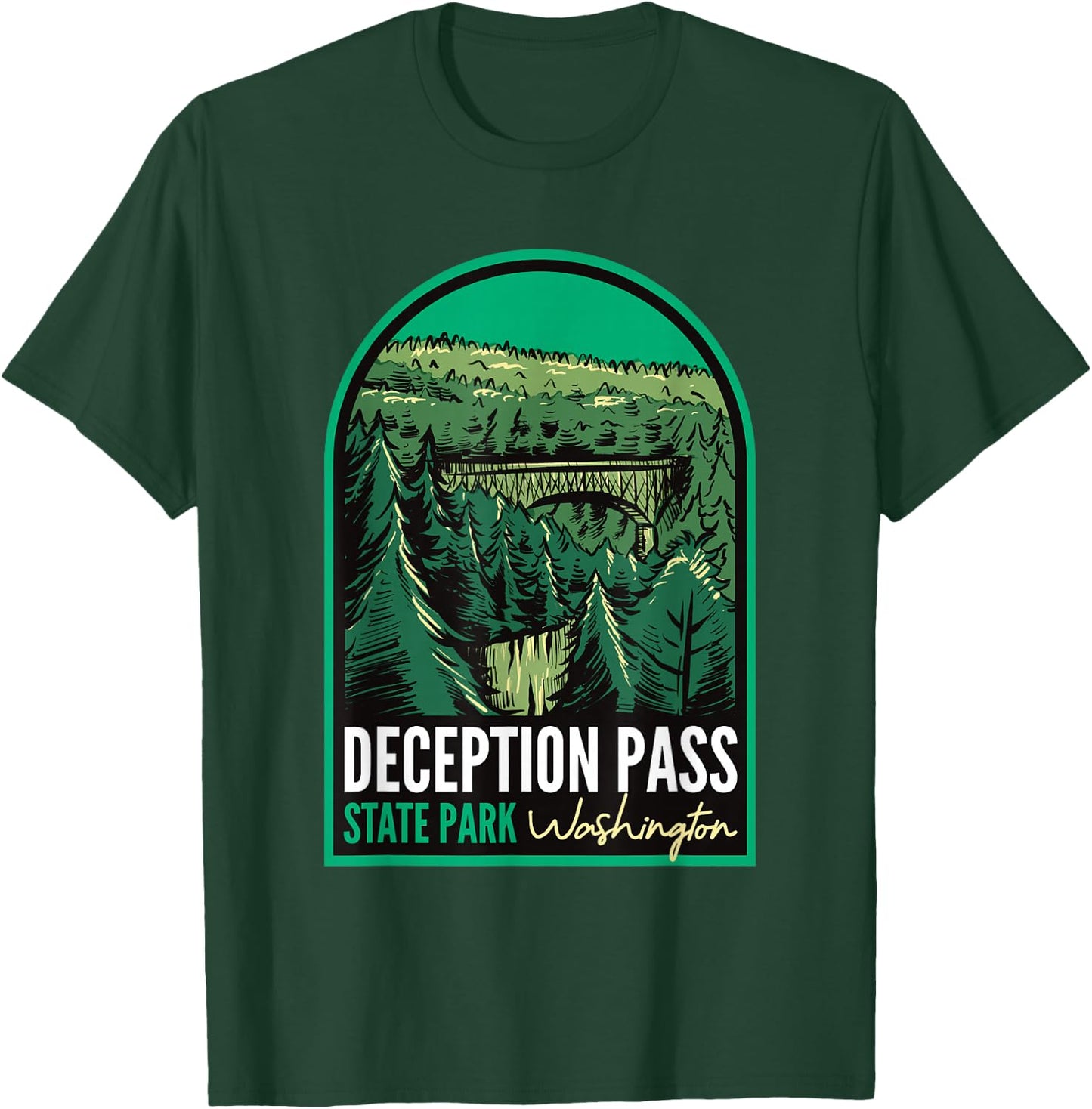 Deception Pass State Park Washington T-Shirt - T-Shirt | Forest
