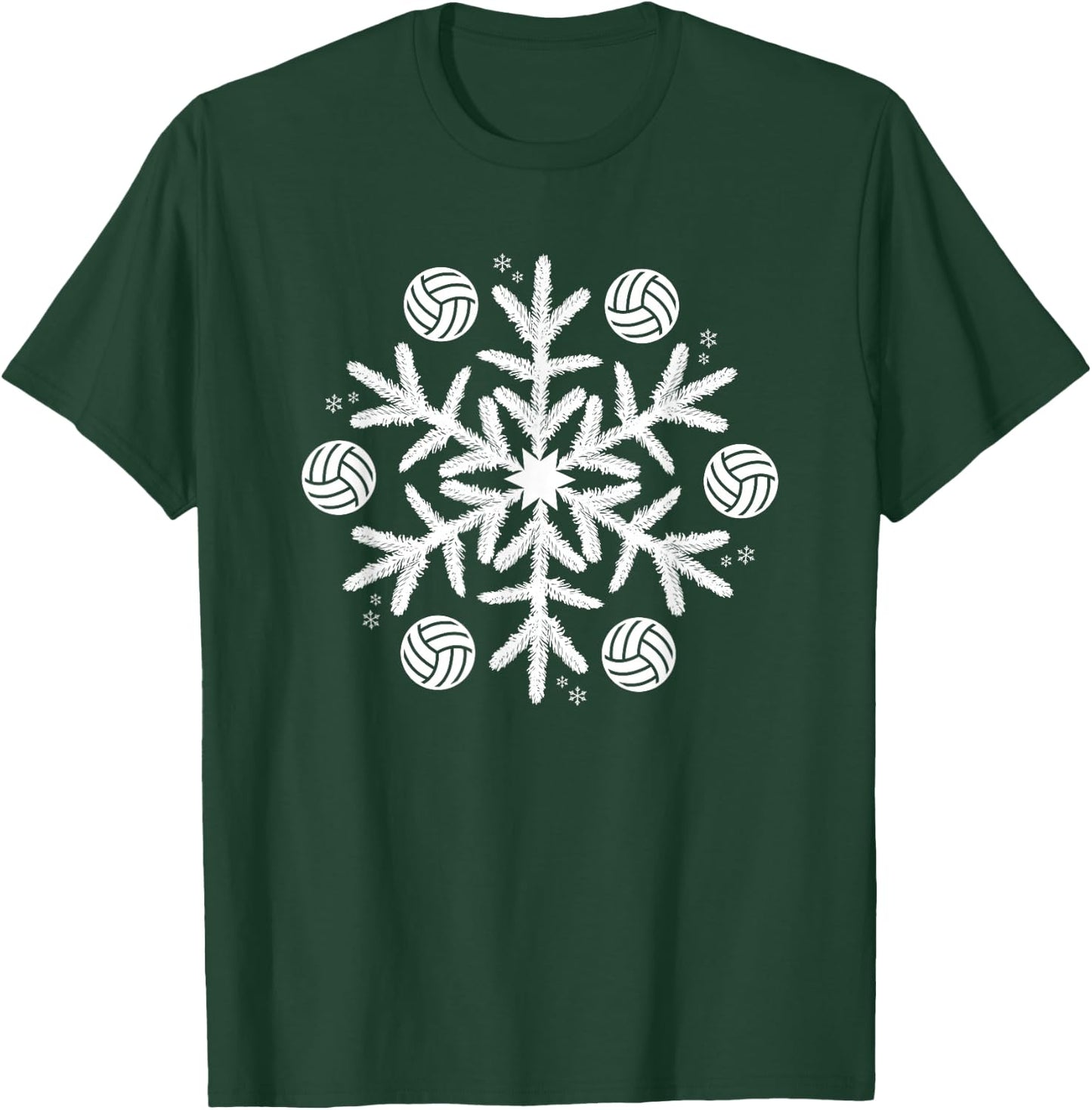 Snowflake Christmas Volleyball T-Shirt - T-Shirt | Forest
