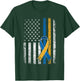 Down Syndrome Shirt USA Flag Retro Blue and Yellow Ribbon T-Shirt - T-Shirt | Forest
