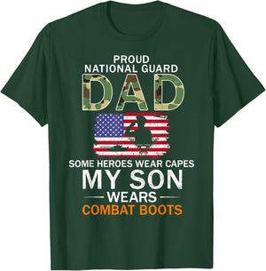 My Son Wears Combat Boots-Proud National Guard Dad Army T-Shirt - T-Shirt | Forest