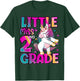 Little Miss 2nd Grade Unicorn Back To School 2nd Grade Girls T-Shirt - T-Shirt | Forest