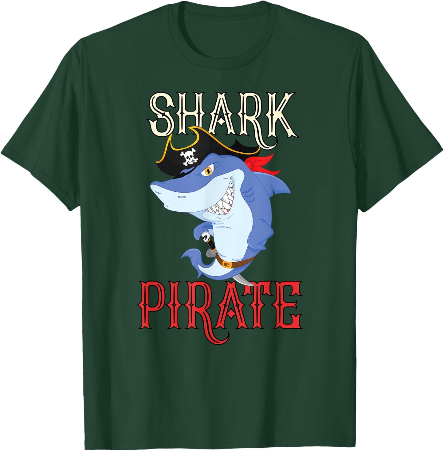 pirate shark Gift lover pirates captain ships & sharks T-Shirt - T-Shirt | Forest