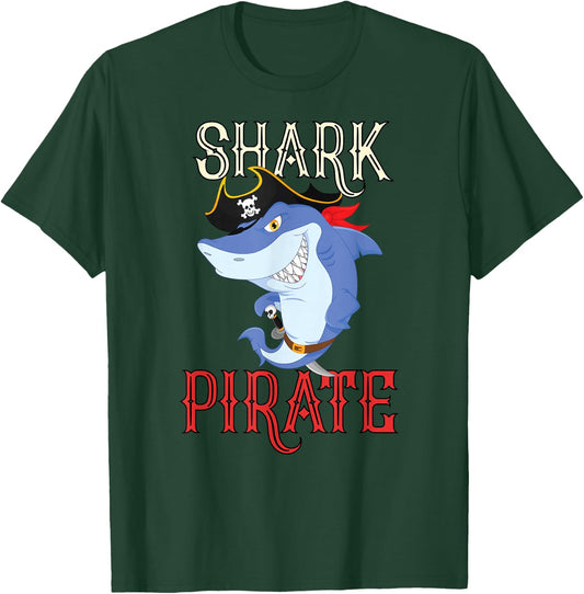 pirate shark Gift lover pirates captain ships & sharks T-Shirt - T-Shirt | Forest