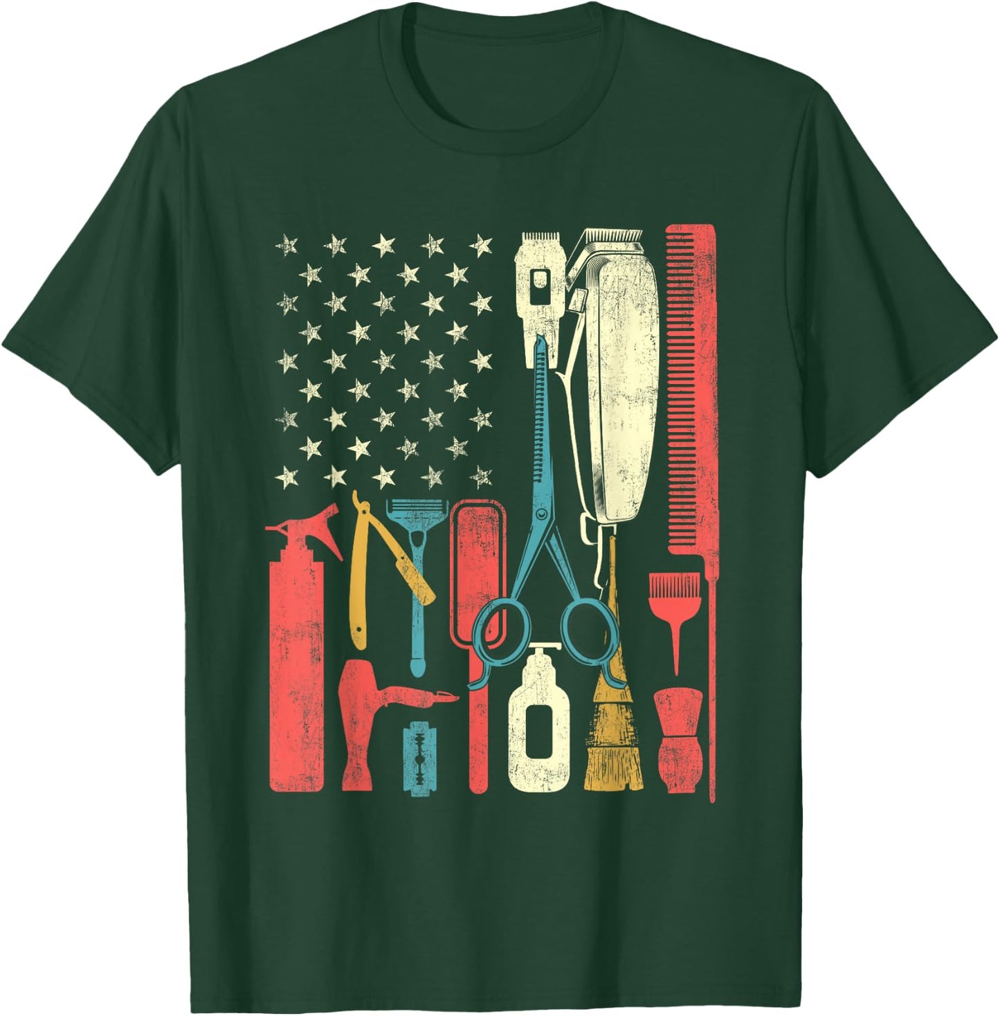 Barber Hairdresser Hair Stylist Coiffeur Haircut Hairstylist T-Shirt - T-Shirt | Forest