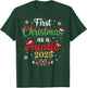 First Christmas As A Auntie 2025 New Mommy Xmas T-Shirt - T-Shirt | Forest