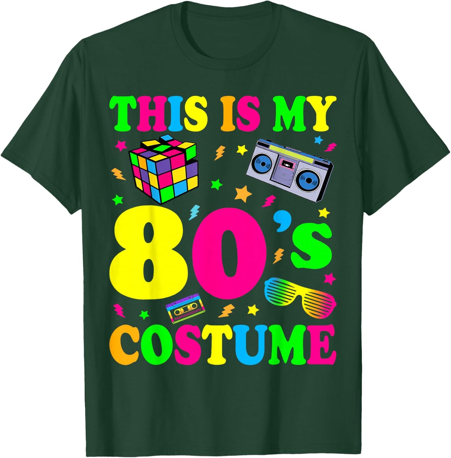 This is my 80's Costume Outfit Gifts Eighties Retro Party T-Shirt - T-Shirt | Forest