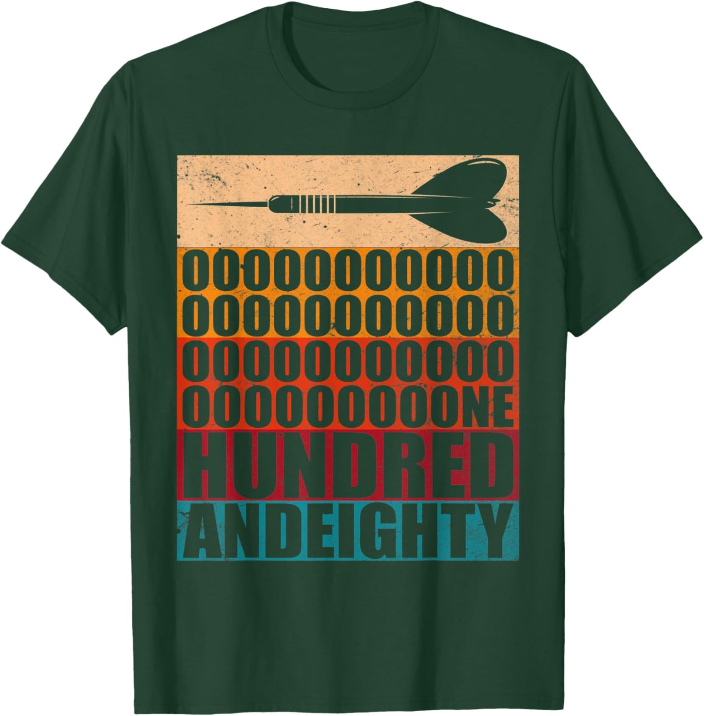 Vintage Darts Retro Arrow 180 One hundred and eighty T-Shirt - T-Shirt | Forest