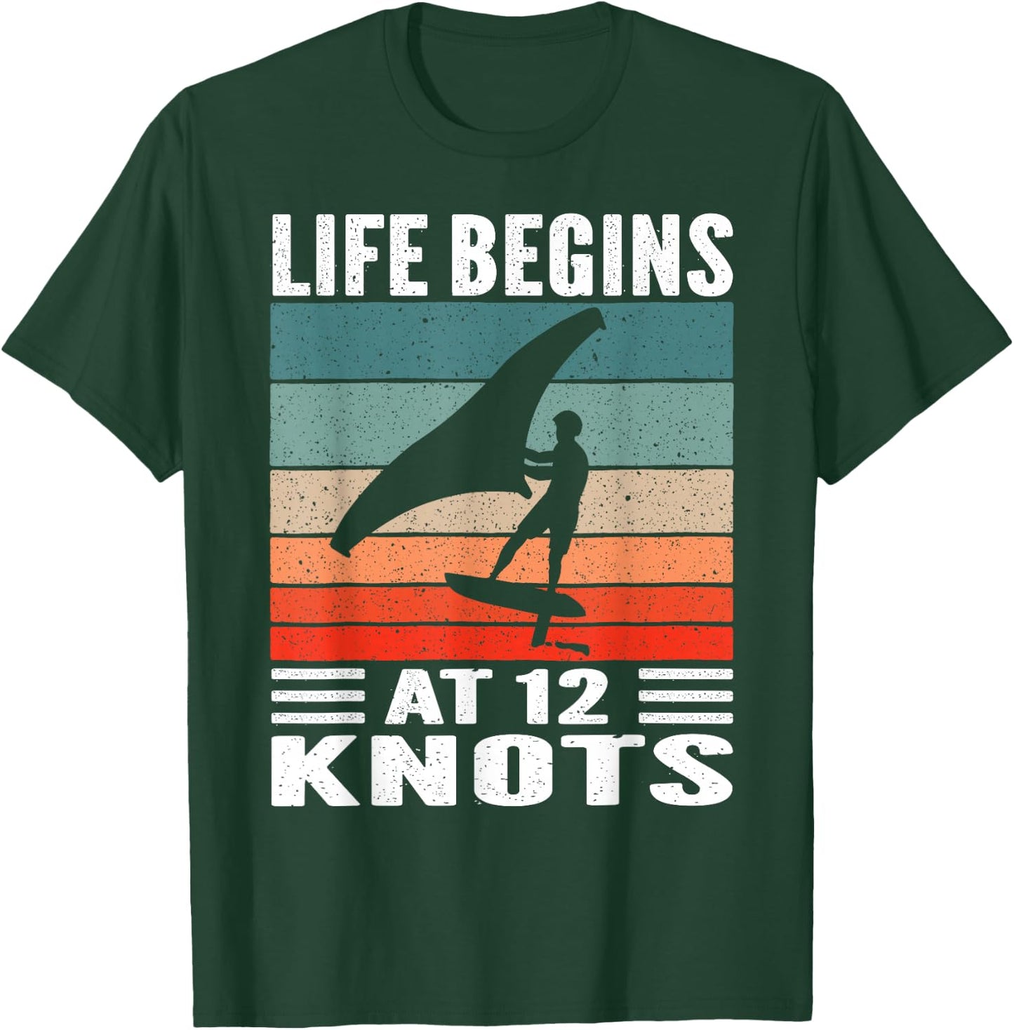 Wing foiling foil surfing wing surf surfer water sports T-Shirt - T-Shirt | Forest
