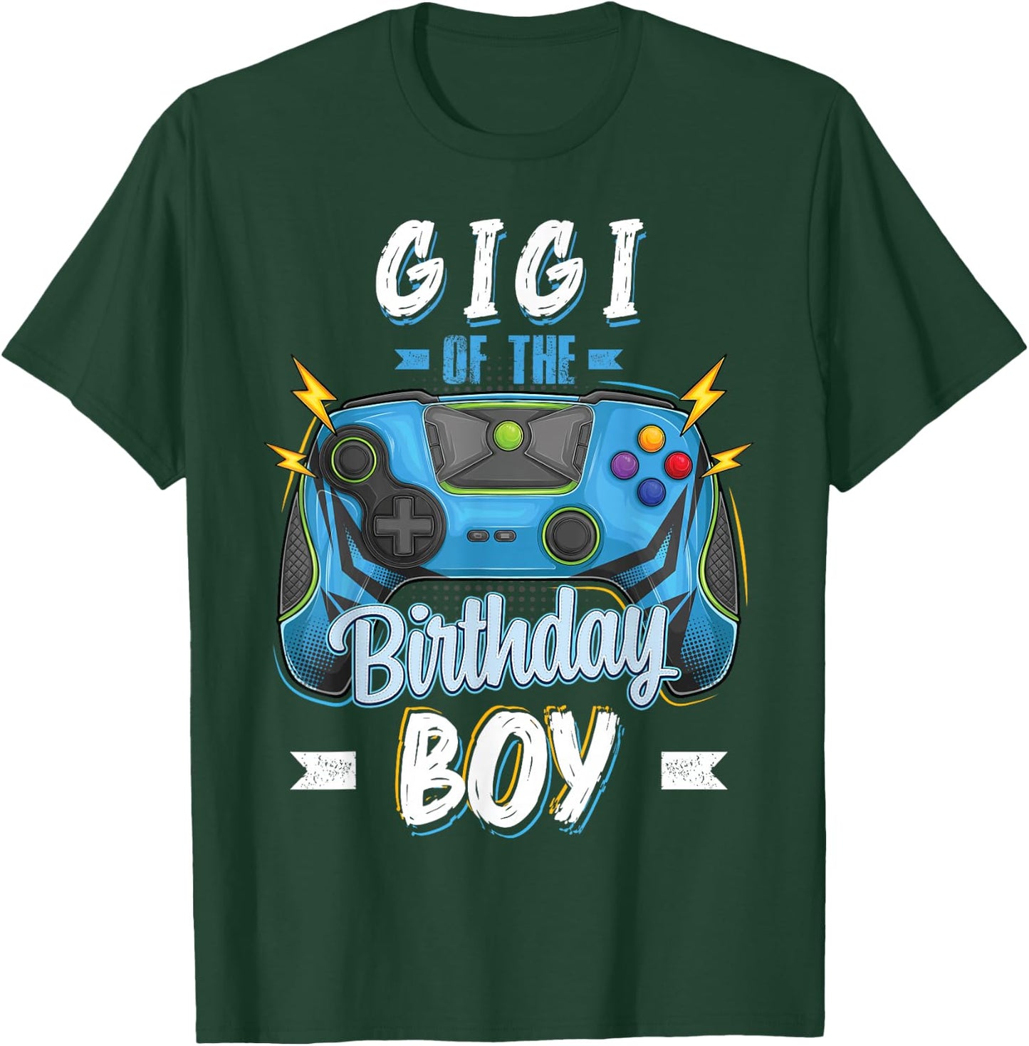Gigi of the Birthday Boy Matching family Video Gamer party T-Shirt - T-Shirt | Forest