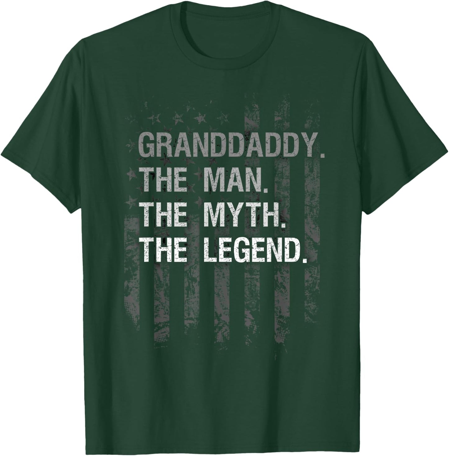 Granddaddy The Man Myth Legend Shirt American Flag T-Shirt - T-Shirt | Forest