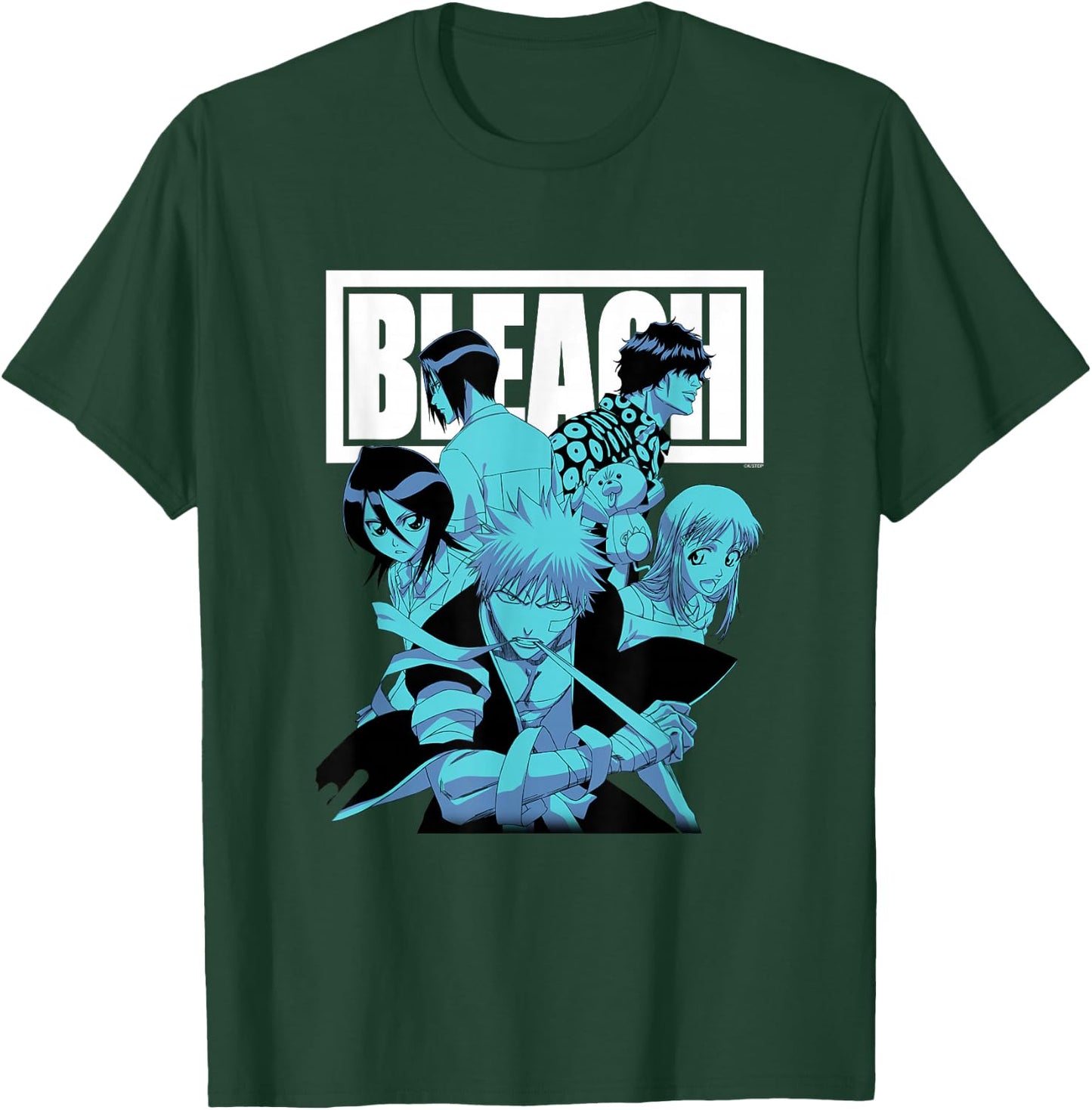 Bleach Characters with Block Logo Anime T-Shirt - T-Shirt | Forest