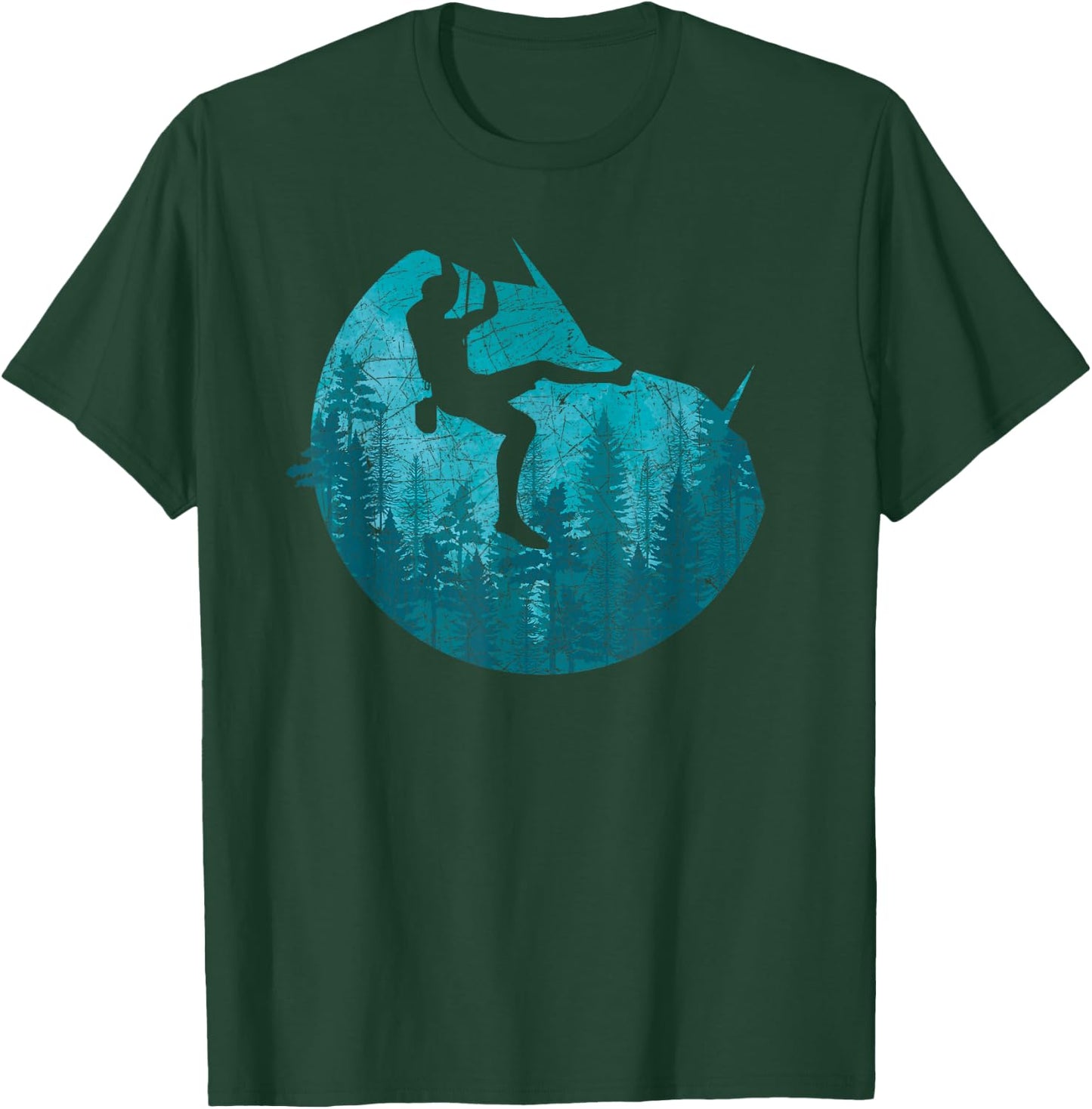 Forest Climber Bouldering Climb Outdoor Rock Climbing T-Shirt - T-Shirt | Forest