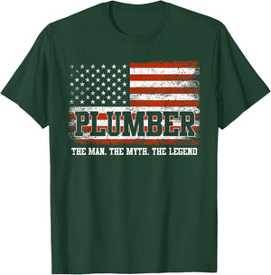 Plumbing Graphic Design Plumber Dad T-Shirt - T-Shirt | Forest
