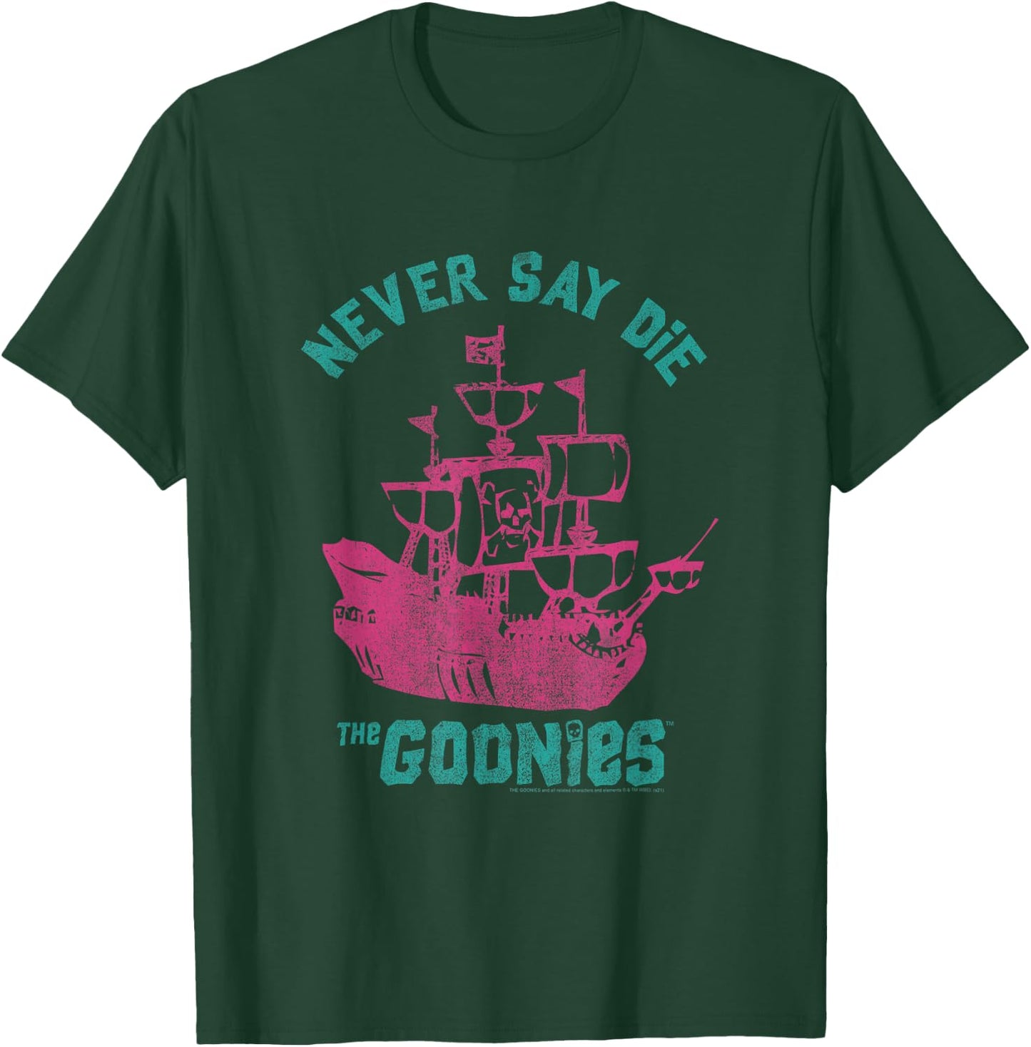 The Goonies Pastel Pirate Ship and Logo Movie T-Shirt - T-Shirt | Forest