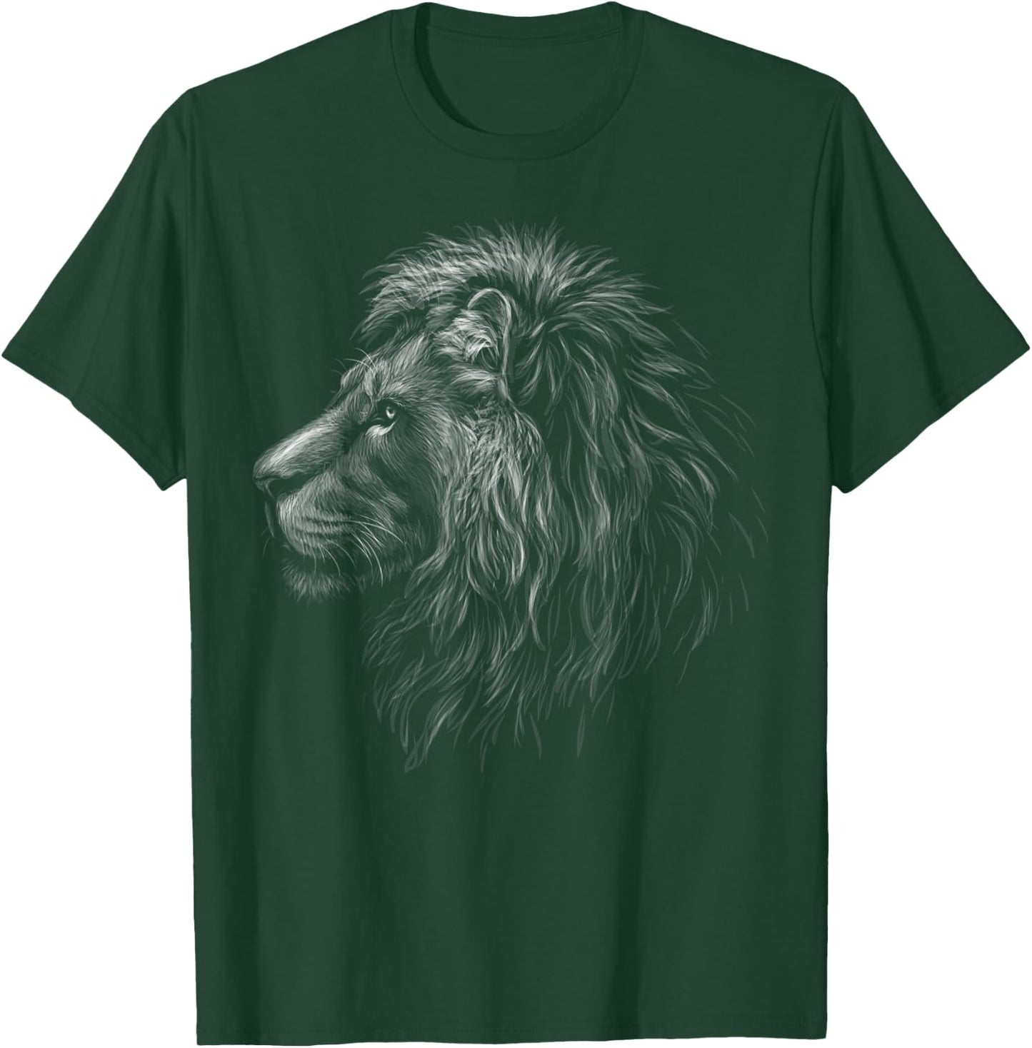 lion head black art for lovers of lions King of Animals T-Shirt - T-Shirt | Forest