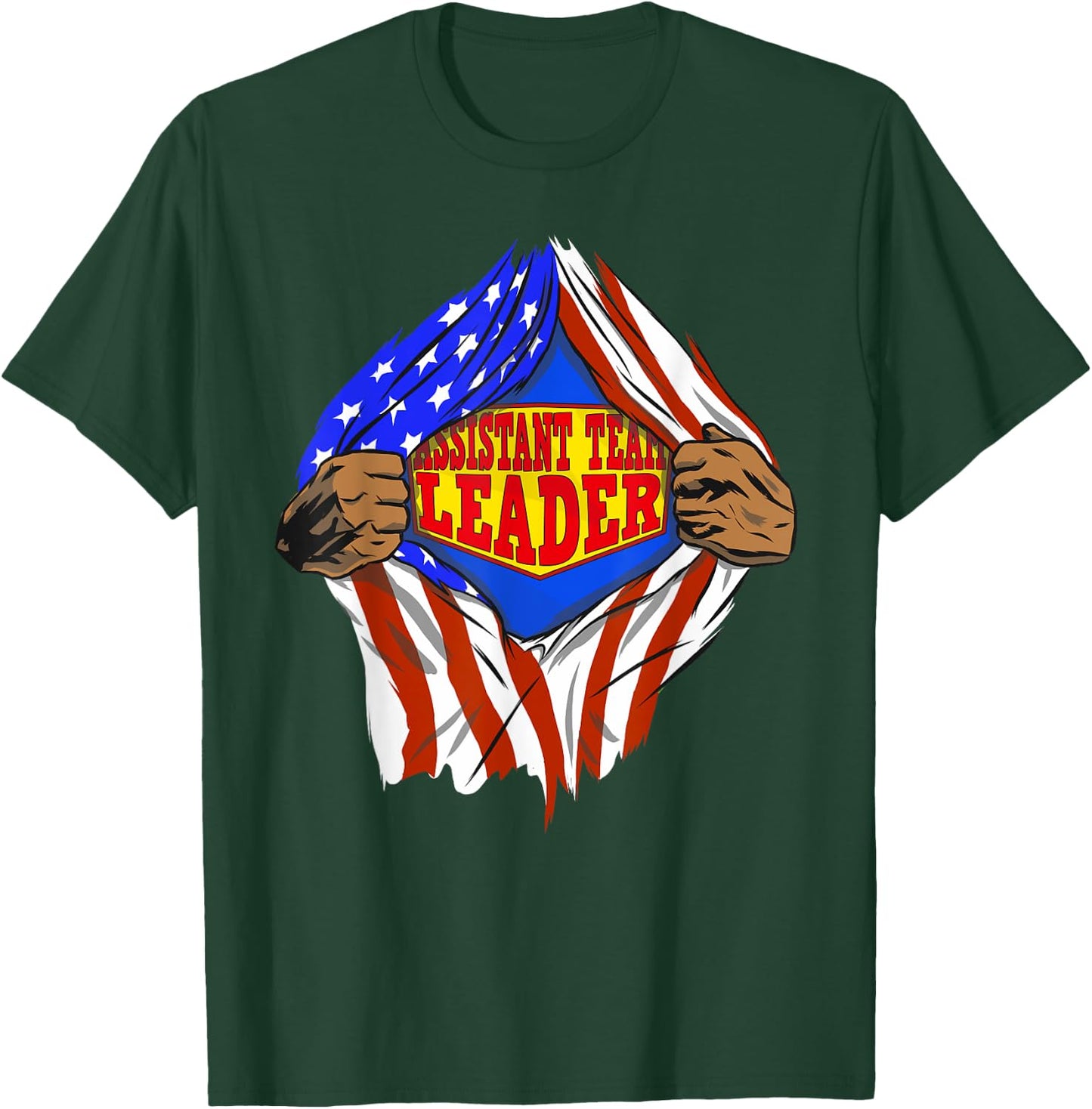 Funny Super Assistant Team Leader Hero Job T-Shirt - T-Shirt | Forest