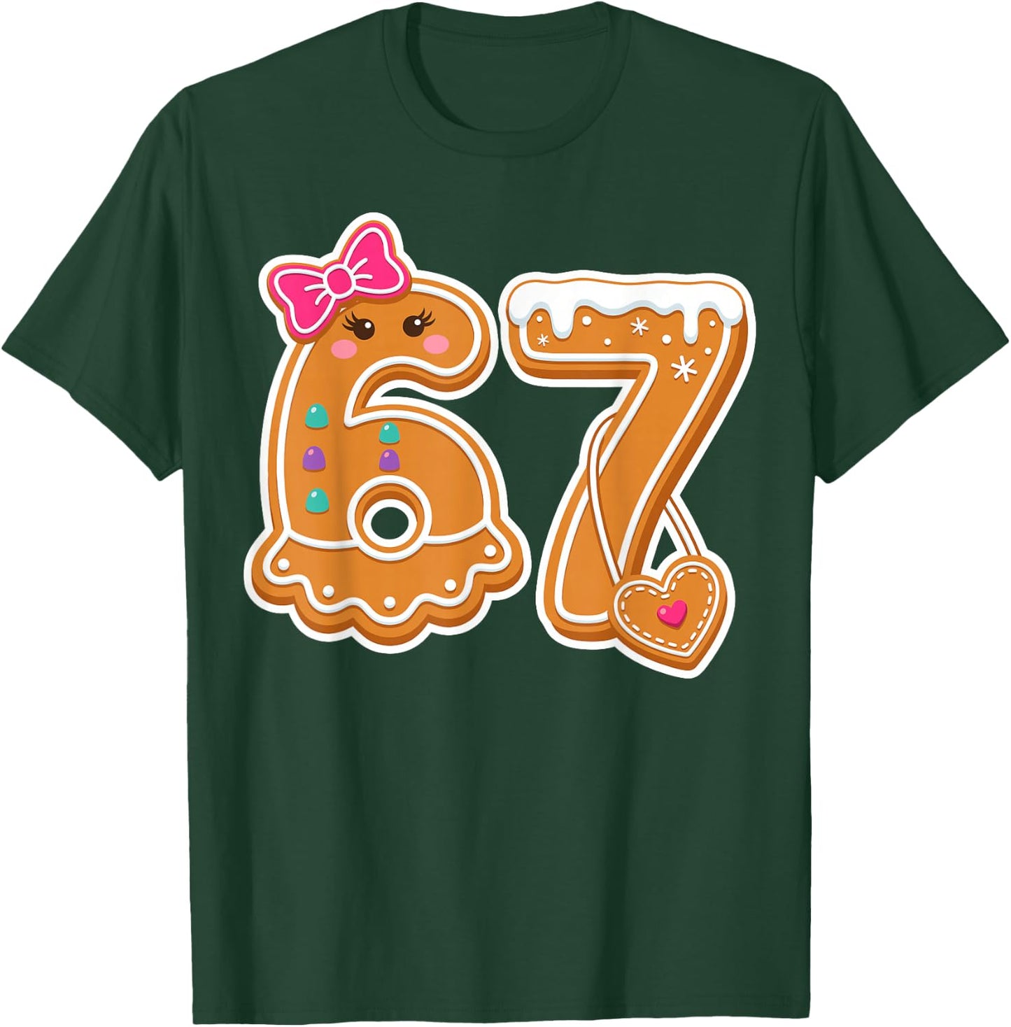 Gingerbread 67 Cookie Cute Christmas Baking T-Shirt - T-Shirt | Forest