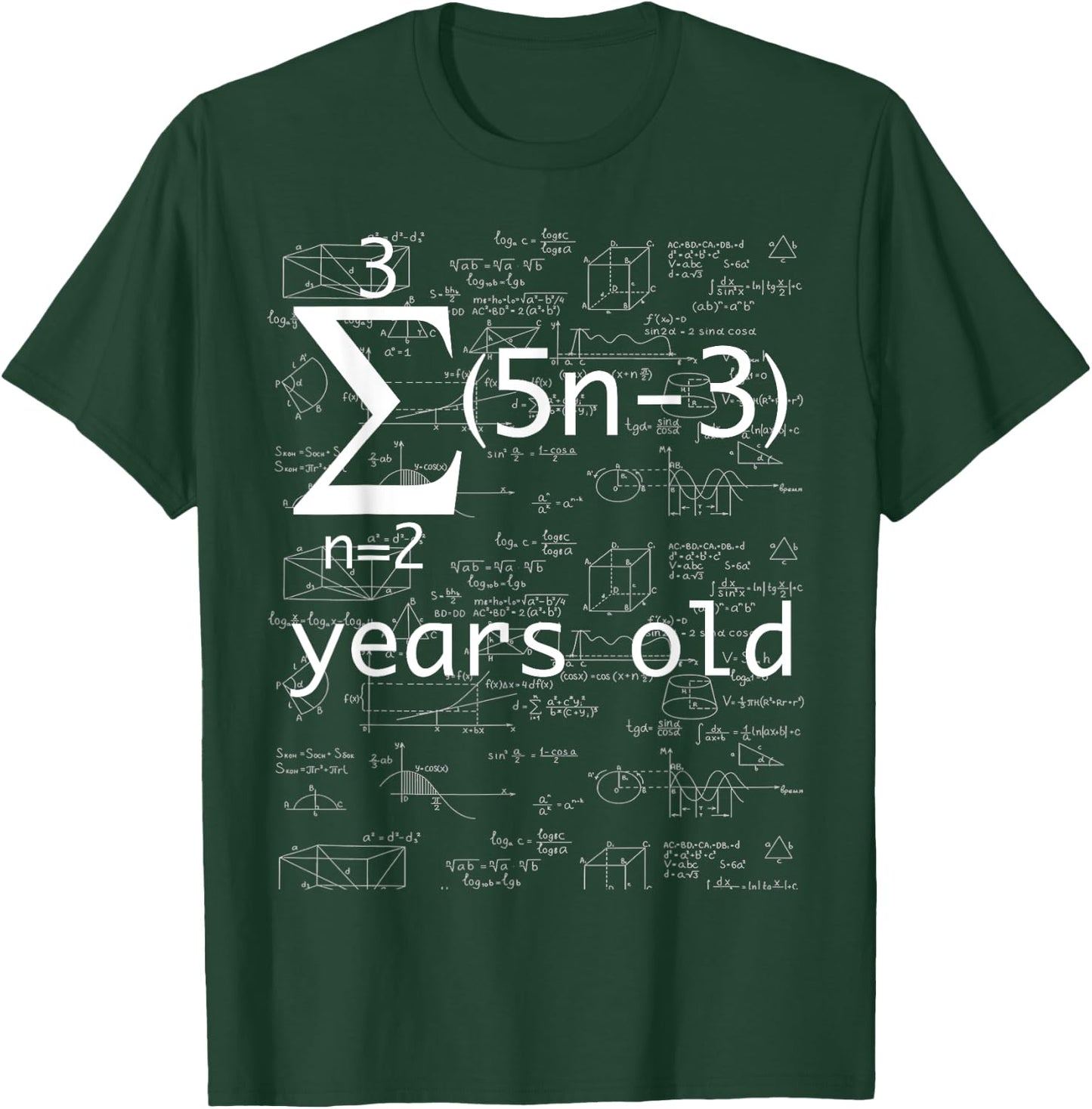 Funny Math Geek 19th Birthday, 19 Years Old Shirt Boys Girls T-Shirt - T-Shirt | Forest