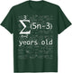 Funny Math Geek 19th Birthday, 19 Years Old Shirt Boys Girls T-Shirt - T-Shirt | Forest