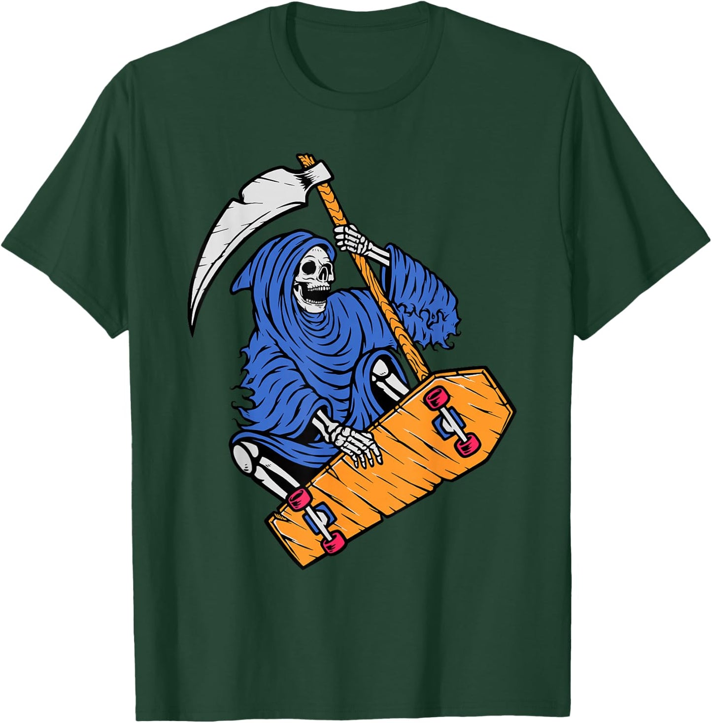 Halloween Skateboard Shirt Skateboarding Men Skateboarding T-Shirt - T-Shirt | Forest