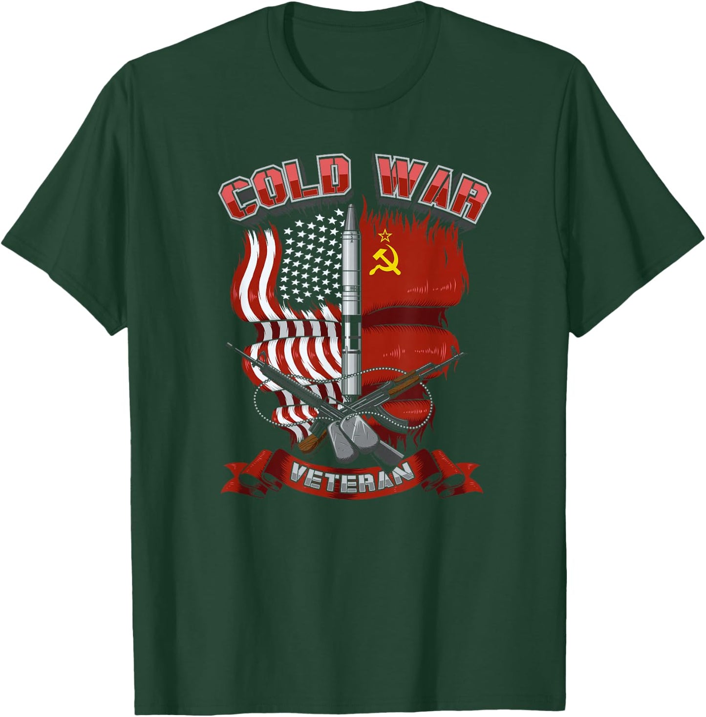 Cold War Veteran Flag T-Shirt - T-Shirt | Forest