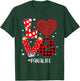 Funny Plaid Heart LOVE Para Life Valentine Day Christmas T-Shirt - T-Shirt | Forest