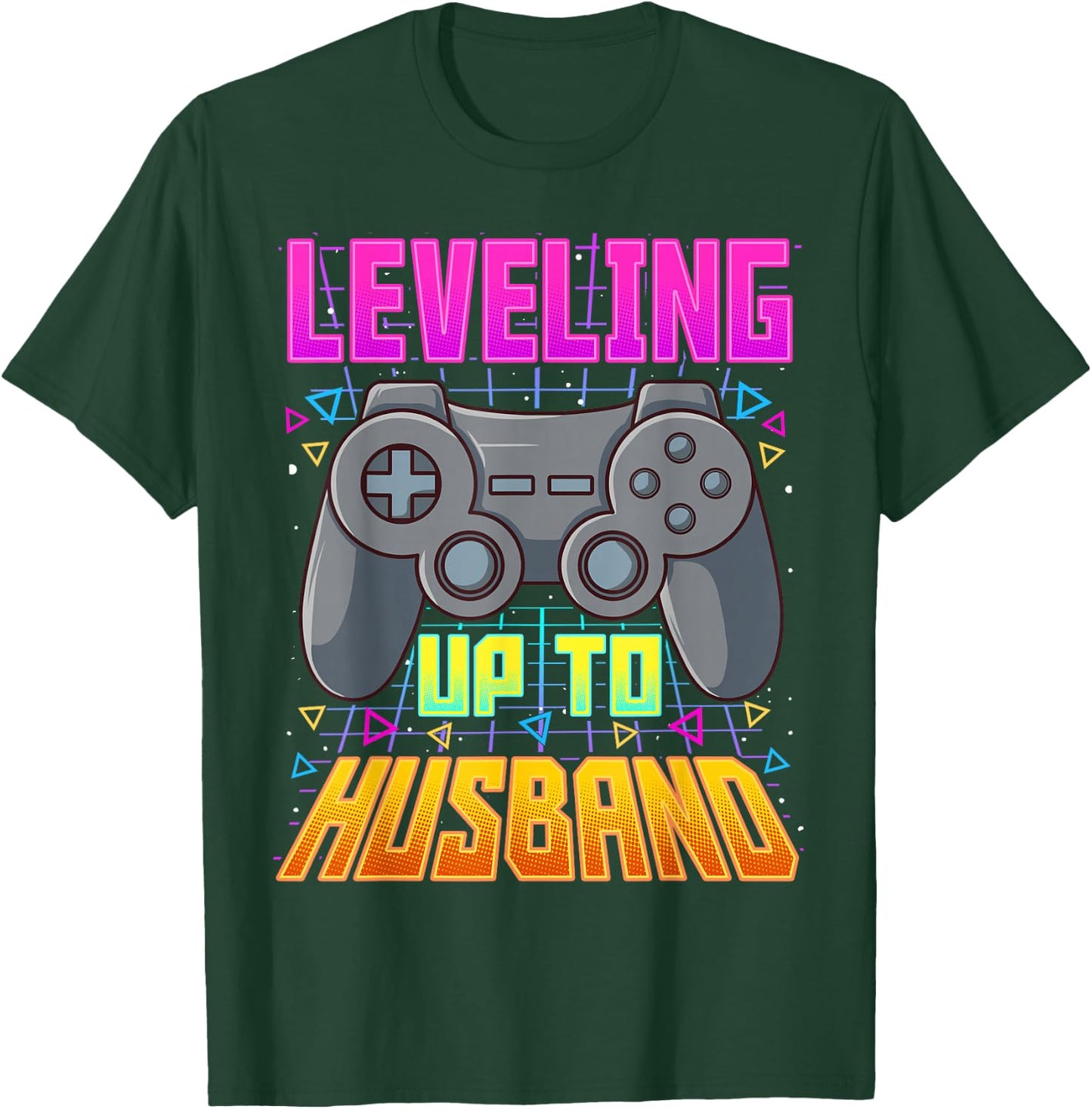 Leveling Up To Husband Shirt Groom Wedding Gamer Engagement T-Shirt - T-Shirt | Forest