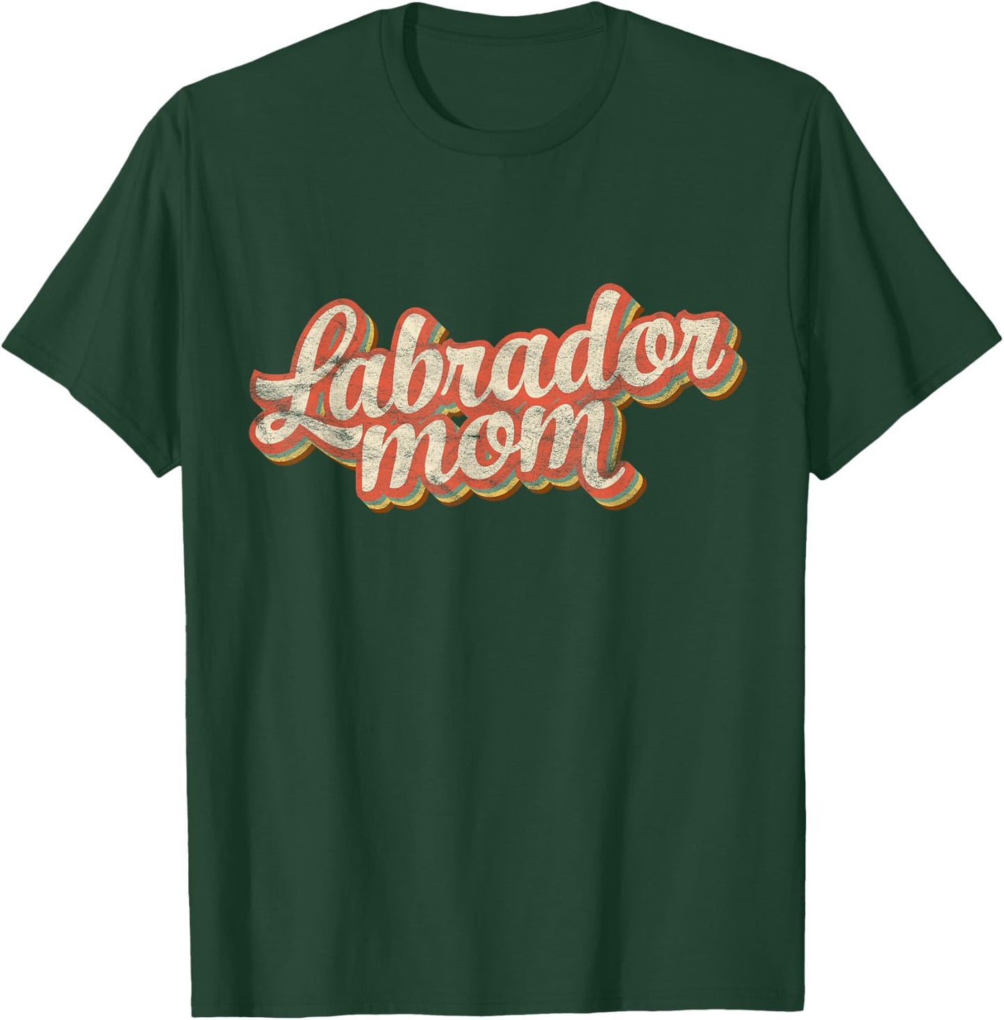 Vintage Labrador Mom Gift Dog Lover Golden Black Lab Mama Women Kids T-Shirt - T-Shirt | Forest