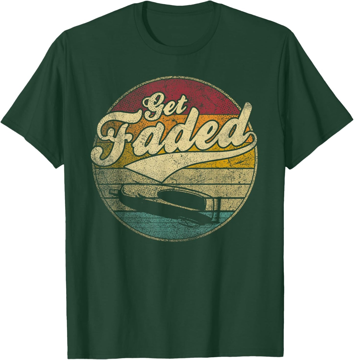 Get Faded Funny Barber Hair Cut Hairdresser Vintage Retro T-Shirt - T-Shirt | Forest