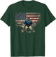 Vintage USA Flag Hockey Lover Ice Hockey Goalie T-Shirt - T-Shirt | Forest