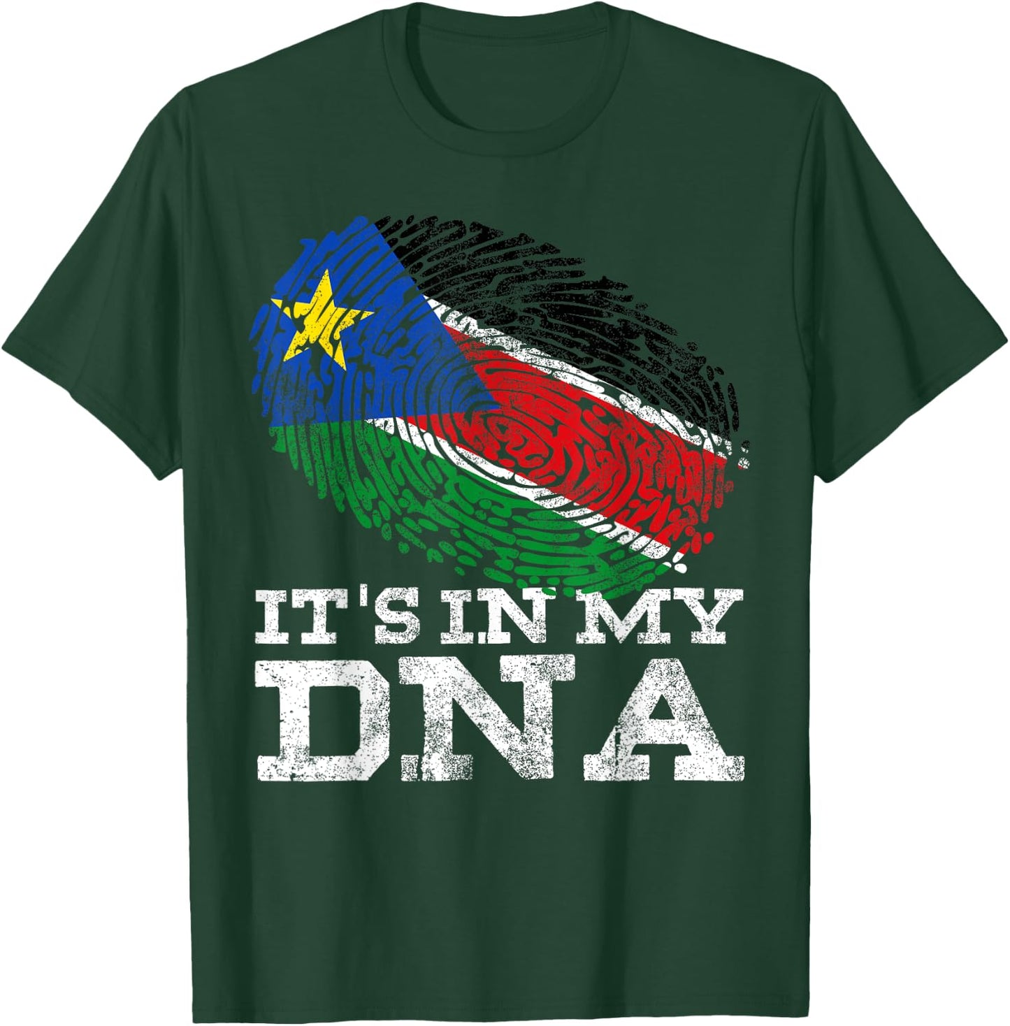 It's In My DNA South Sudanese Gifts Cool South Sudan Flag T-Shirt - T-Shirt | Forest