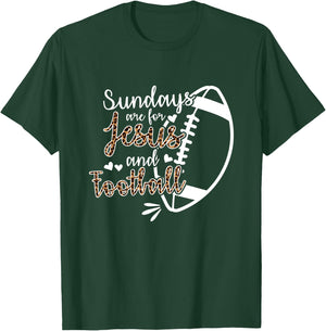Sundays Are For Jesus And Football T-Shirt - T-Shirt | Forest