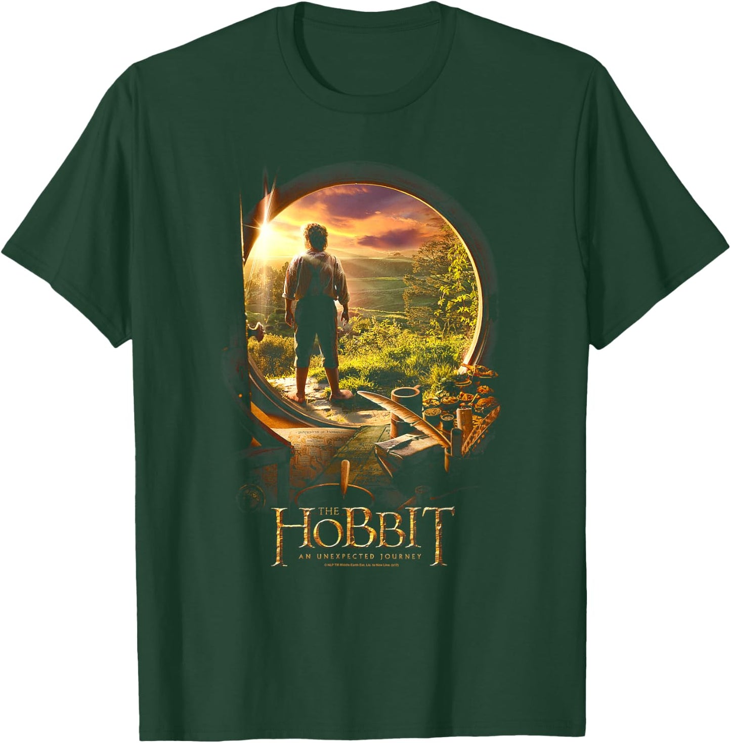 Hobbit Bilbo in Door T-Shirt - T-Shirt | Forest