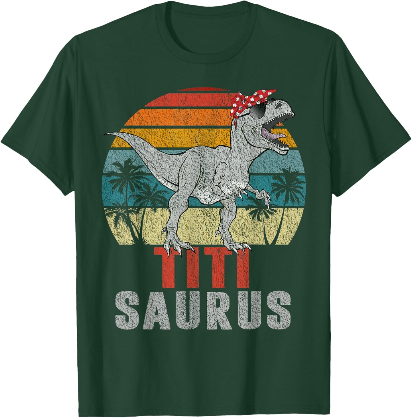 Titisaurus T Rex Dinosaur Titi Saurus Family Matching T-Shirt - T-Shirt | Forest