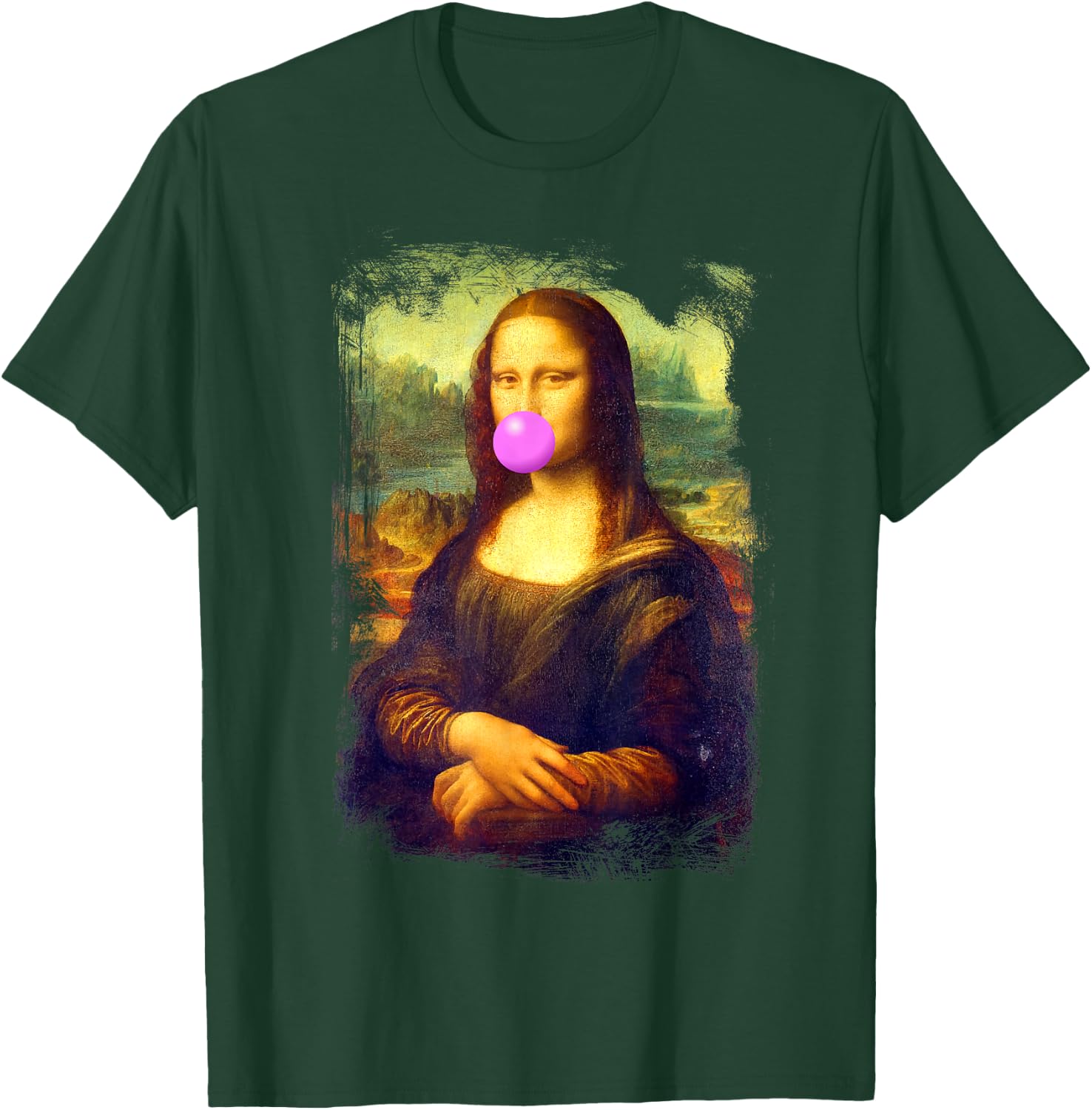 Mona Lisa blowing bubble gum T-Shirt - T-Shirt | Forest