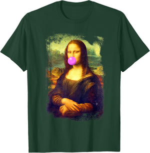 Mona Lisa blowing bubble gum T-Shirt - T-Shirt | Forest