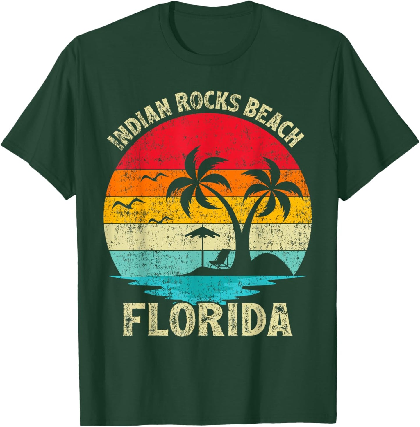 Family Vacation Vintage Retro Florida Indian Rocks Beach T-Shirt - T-Shirt | Forest