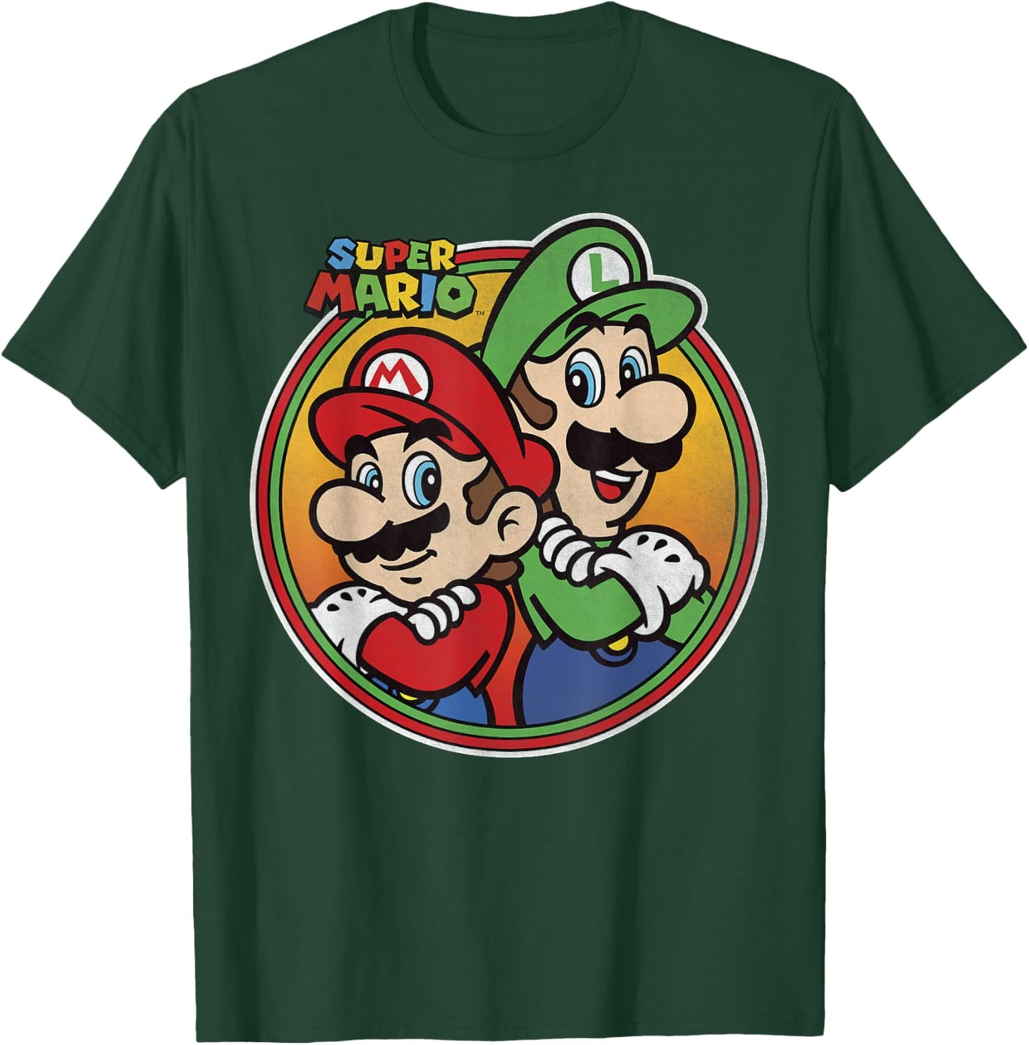 Nintendo Super Mario & Luigi Brothers Circle T-Shirt - T-Shirt | Forest